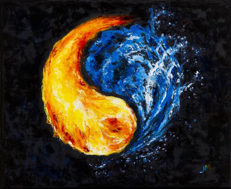 770x629 Saatchi Art Yin Yang Painting By Mila Moroko - Yin And Yang Painting