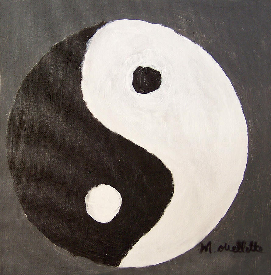 890x900 Yin Yang Painting By Mason Ouellette - Yin And Yang Painting