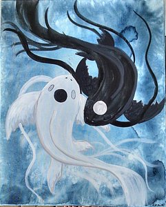 241x300 Yin Yang Fish Paintings - Yin Yang Fish Painting