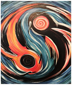 252x300 Yin Yang Fish Paintings Fine Art America - Yin Yang Fish Painting