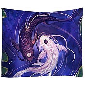 350x350 Xinhuaya Yin Yang Tapestry, Pair Of Koi Fish Yin Yang - Yin Yang Koi Fish Painting
