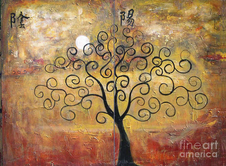 900x661 Yin Yang Painting By Lauren Marems - Yin Yang Painting