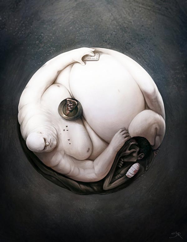 600x778 Yin Yang Of World Hunger - Yin Yang Painting