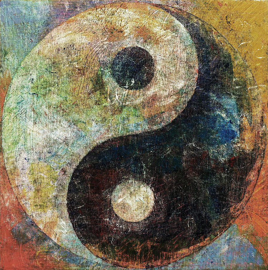 895x900 Yin And Yang Painting By Michael Creese - Ying Yang Painting