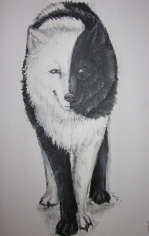 515x814 Yin Yang Again Oil Painted By Wooffy - Ying Yang Painting