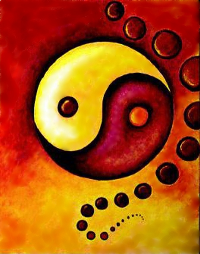 673x856 Sil Beltrame Illustrations Mandala, Zen Tangles - Ying Yang Painting