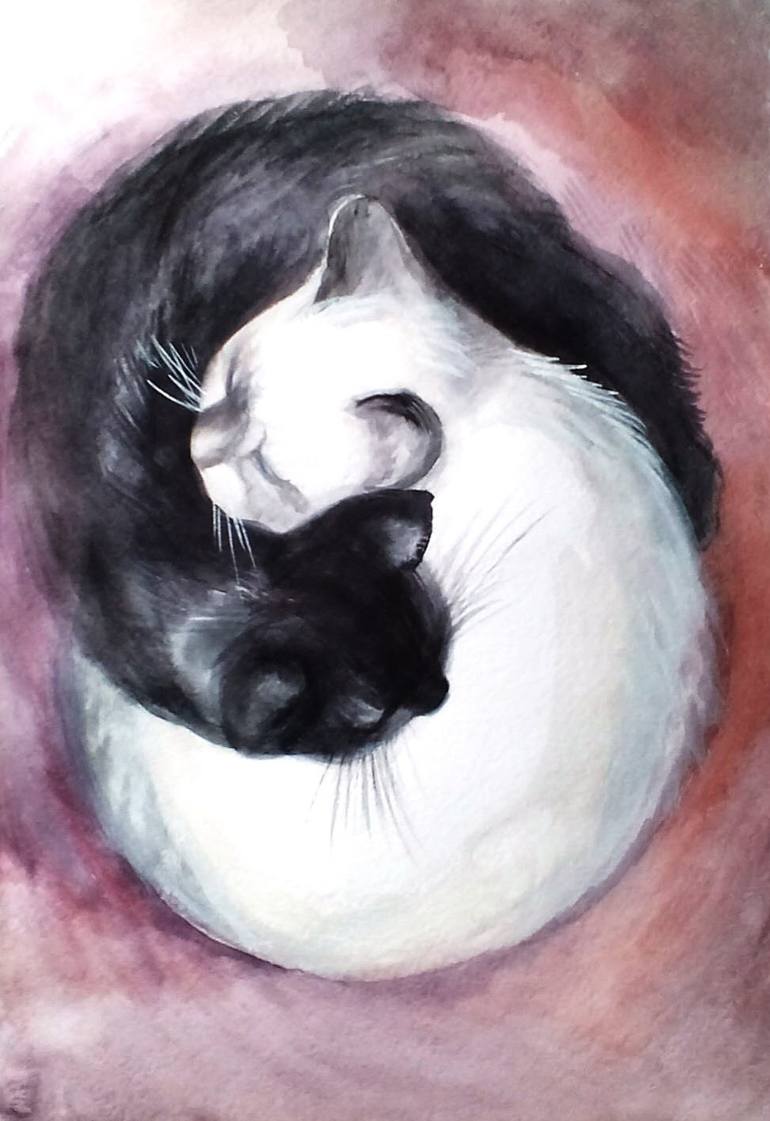 770x1121 Saatchi Art Yin Yang Painting By Valeriia Temnenko - Ying Yang Painting