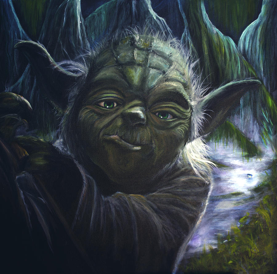 900x890 Yoda Painting By James Kruse - Yoda Painting