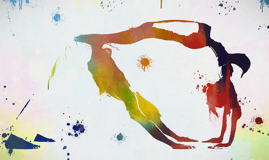 900x534 Yoga Paint Splatter Balanced Painting By Dan Sproul - Yoga And Painting