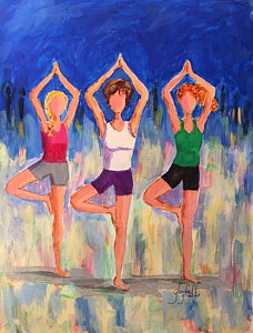 228x300 Yoga Pose Paintings Fine Art America - Yoga And Painting