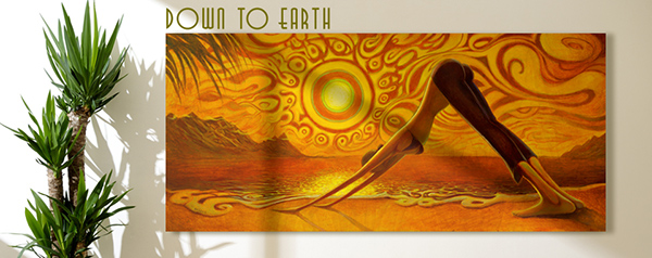 600x238 Down To Earth Yoga Painting On Behance - Yoga Painting
