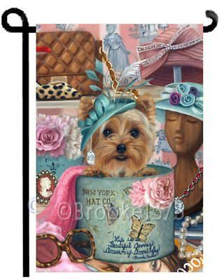 320x400 Yorkie Painting Garden Flag Dog Yorkshire Terrier Hat Box Shoes - Yorkie Painting