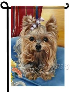 228x300 Yorkie Painting Garden Flag Dog Art Yorkshire Terrier Puppy Ebay - Yorkie Painting