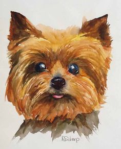 236x292 Yorkie Love, Custom Pet Portrait, Yorkshire Terrier Painting - Yorkshire Terrier Painting