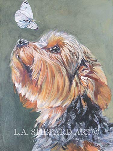 375x500 A Yorkshire Terrier Dog Art Portrait Print Of An La - Yorkshire Terrier Painting