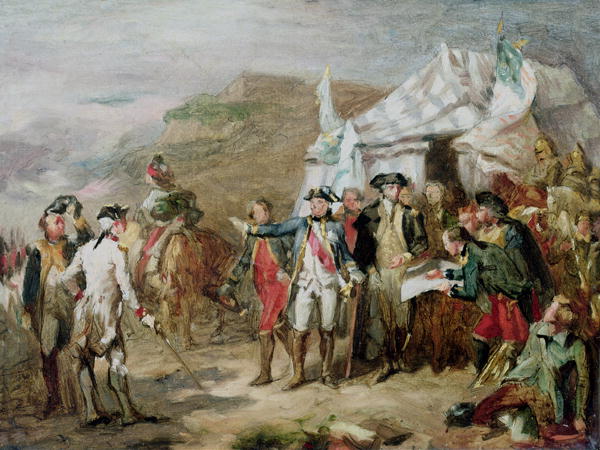 600x450 Sketch For The Battle Of Yorktown 1st To 17th October 1781 1836 - Yorktown Painting