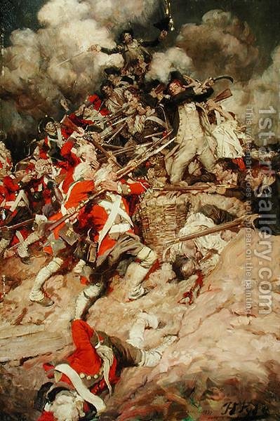 399x600 They Scrambled Up The Parapet And Went Over The Top, Pell Mell - Yorktown Painting