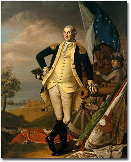 425x527 George Washington At Yorktown Painting 8x10 Silver - Yorktown Painting