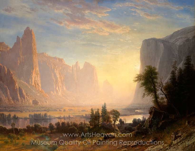 820x635 Reproduction Painting Albert Bierstadt Yosemite Valley, Hand - Yosemite Painting