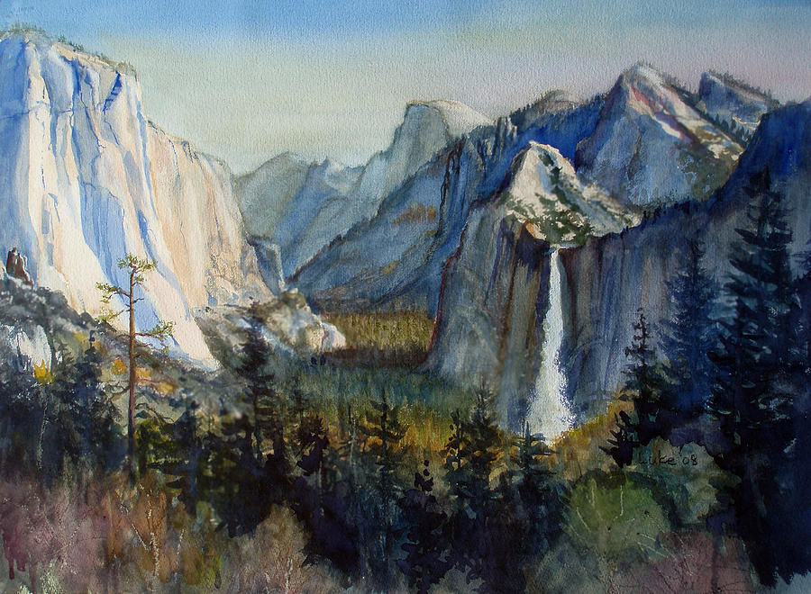 900x660 Tunnel View Yosemite Valley Painting By Howard Luke Lucas - Yosemite Painting