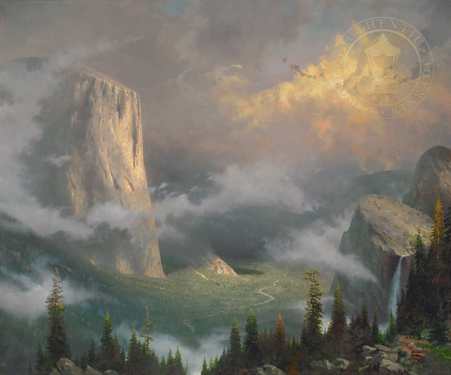 1500x1249 West Rim, Yosemite Limited Edition Art The Thomas Kinkade Company - Yosemite Painting