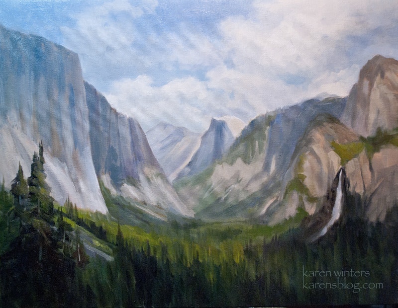 800x620 Yosemite Valley Oil Painting - Yosemite Painting