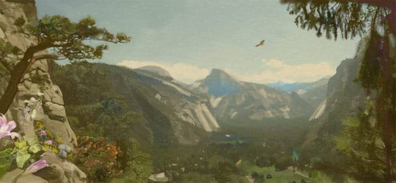 770x357 Saatchi Art Yosemite Valley Painting By Brad Burns - Yosemite Valley Painting