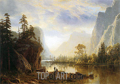 400x280 Yosemite Valley Bierstadt Painting Reproduction 12172 Topofart - Yosemite Valley Painting