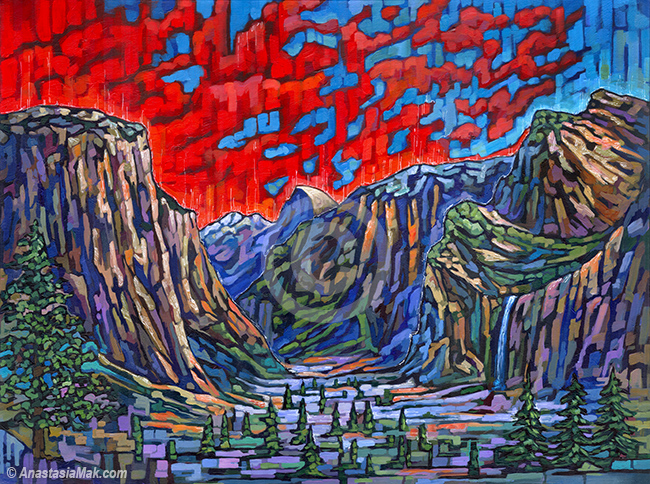 650x484 Yosemite Valley Painting - Yosemite Valley Painting