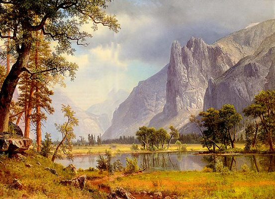 553x400 Albert Bierstadt Paintings - Yosemite Valley Painting Albert Bierstadt