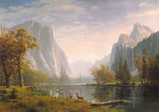 550x386 Bierstadt, Albert - Yosemite Valley Painting Albert Bierstadt