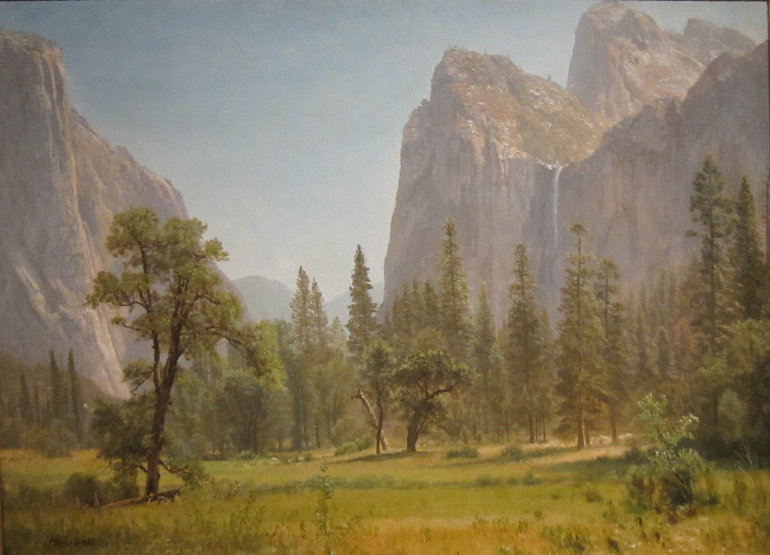 2535x1830 Filebridal Veil Falls, Yosemite Valley, California By Albert - Yosemite Valley Painting Albert Bierstadt