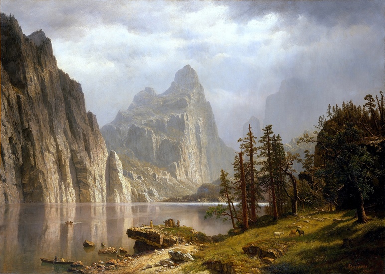 773x550 Merced River, Yosemite Valley Painting By Albert Bierstadt Art - Yosemite Valley Painting Albert Bierstadt