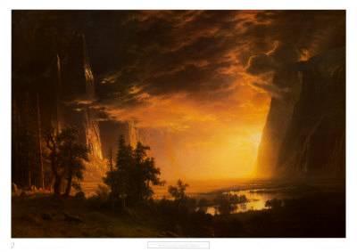 400x283 Sunset In The Yosemite Valley, 1868 Art Print By Albert Bierstadt - Yosemite Valley Painting Albert Bierstadt