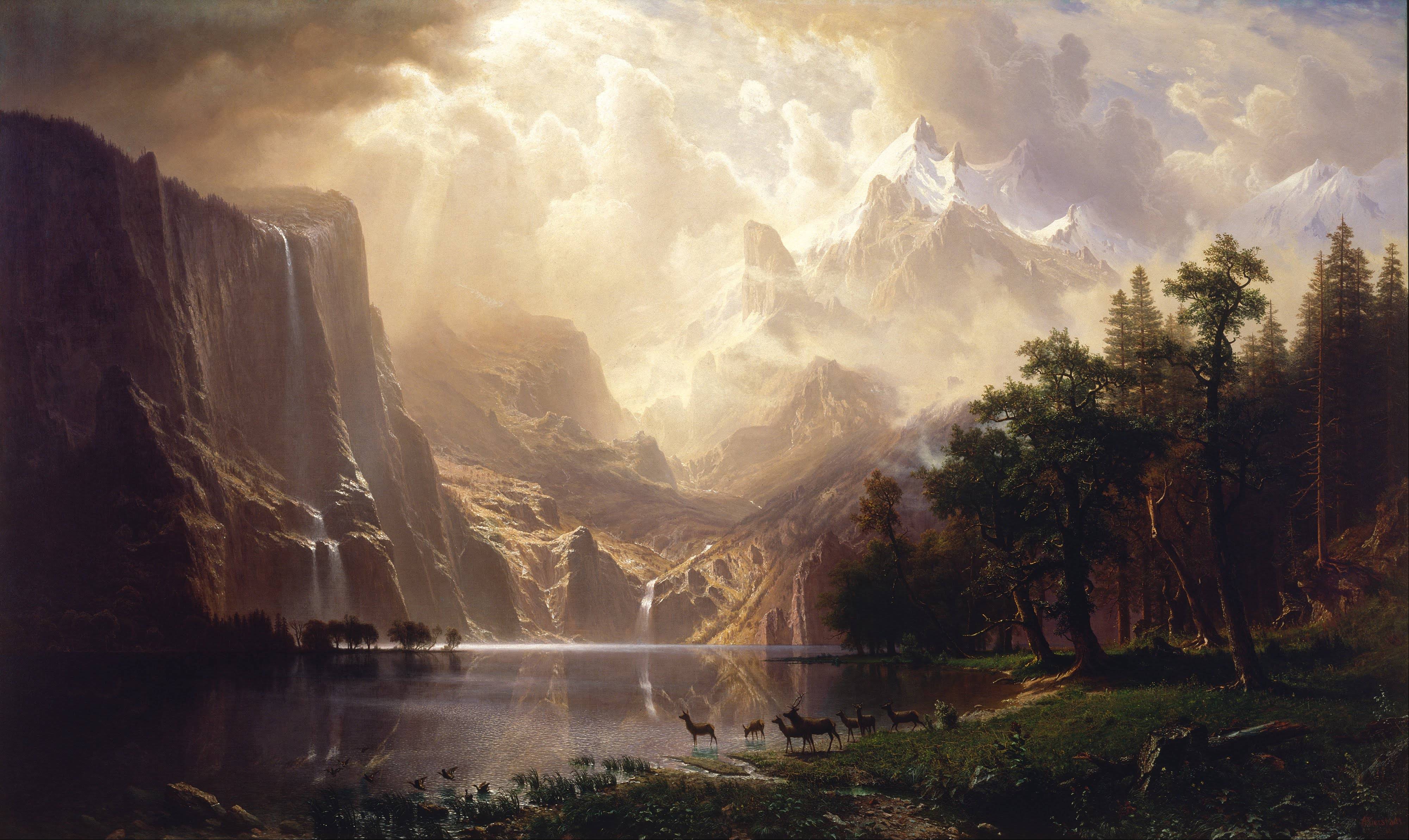 4001x2387 The First Depicition Of Yosemite Valley Ever Made, By Albert - Yosemite Valley Painting Albert Bierstadt