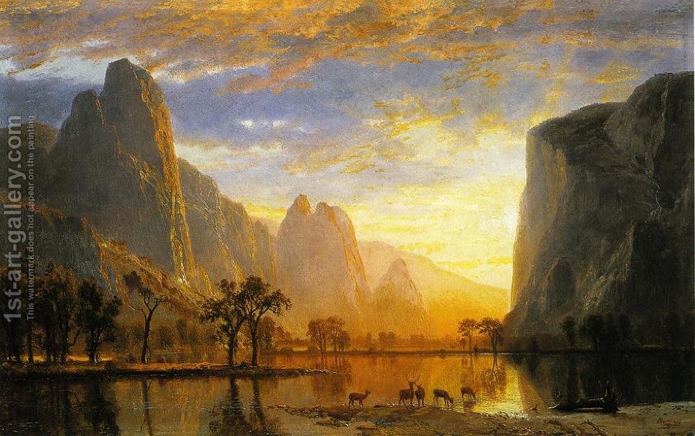 1000x628 Valley Of The Yosemite 1864 Albert Bierstadt Reproduction 1st - Yosemite Valley Painting Albert Bierstadt