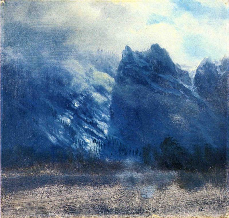 800x762 Yosemite Valley Twin Peaks Painting Albert Bierstadt Oil Paintings - Yosemite Valley Painting Albert Bierstadt