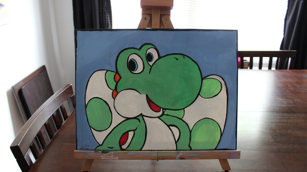 1024x575 Yoshi Painting By Foxnoctom - Yoshi Painting