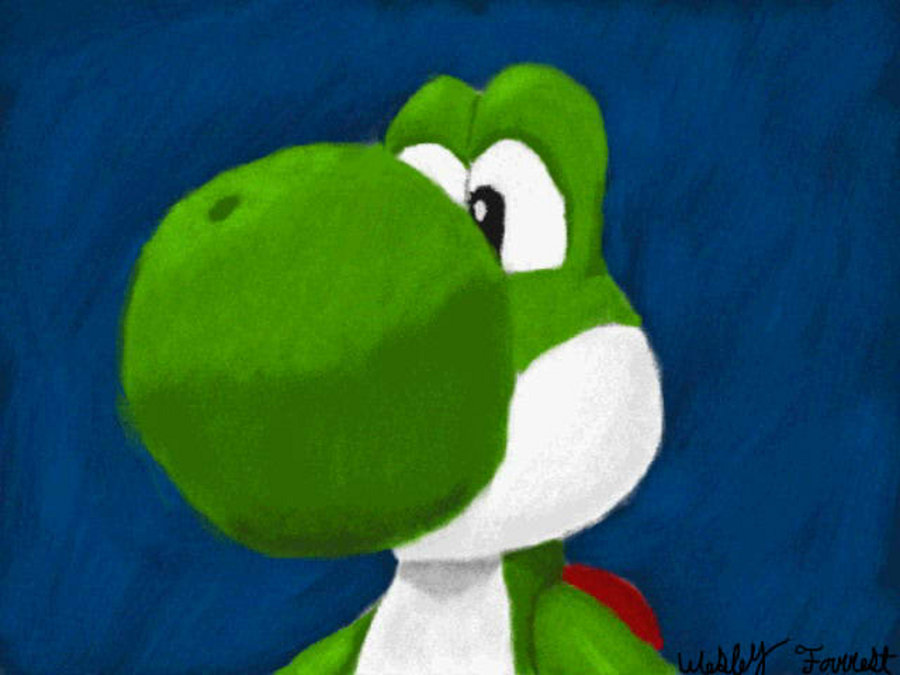 900x675 Yoshi Painting By Wafflefox - Yoshi Painting