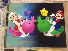 236x177 Painting I Did Of Yoshi. He Is My Favorite Mario Character. Yoshi - Yoshi Painting
