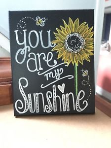 225x300 Sunflower You Are My Sunshine Quote Wall Canvas Painting - You Are My Sunshine Canvas Painting