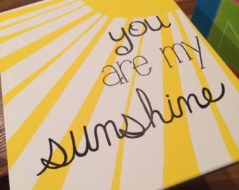 340x270 You Are My Sunshine Canvas Painting. 16x20in Art - You Are My Sunshine Canvas Painting