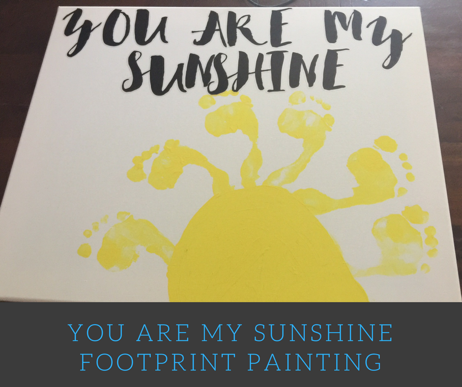 940x788 Youre My Sunshine Footprint Painting Maps + Monograms - You Are My Sunshine Painting
