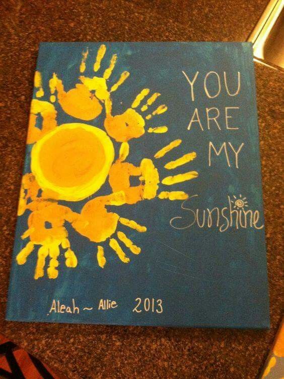 564x754 You Are My Sunshine Hand Painted Picture!!! Preschool Activities - You Are My Sunshine Painting