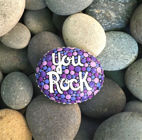 570x563 Hand Painted Rock You Rock Painted Rocks Painted Stones - You Painting