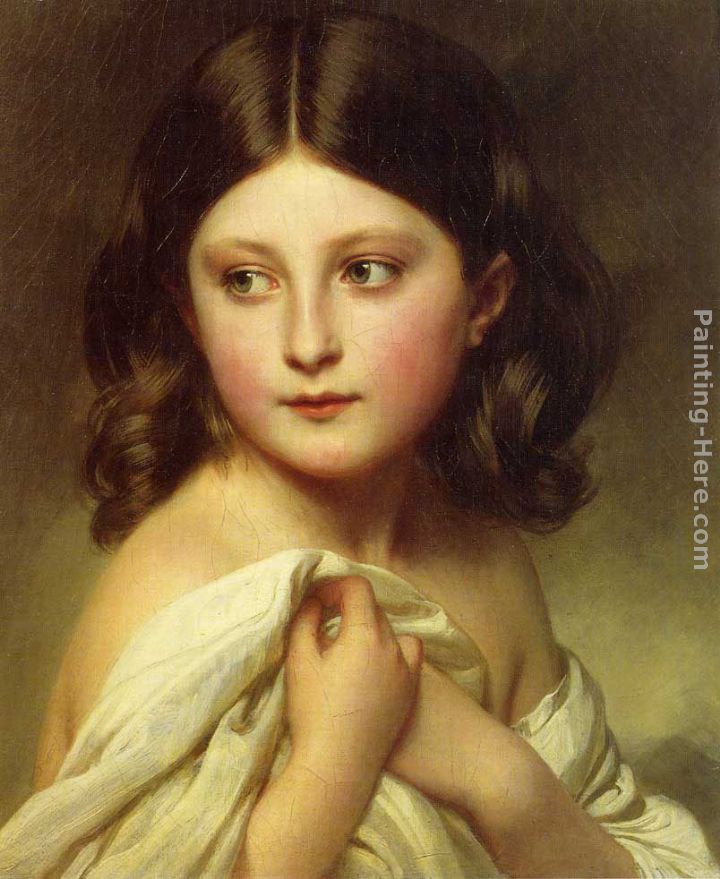 720x879 Franz Xavier Winterhalter A Young Girl Called Princess Charlotte - Young Girl Painting