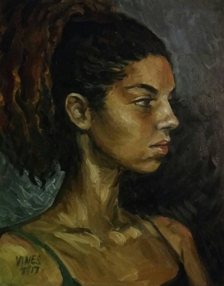 770x984 Saatchi Art Young Girl Painting By Brian Vines - Young Girl Painting