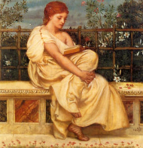 290x300 Oil Painting Edward John Poynter - Young Girl Reading Painting