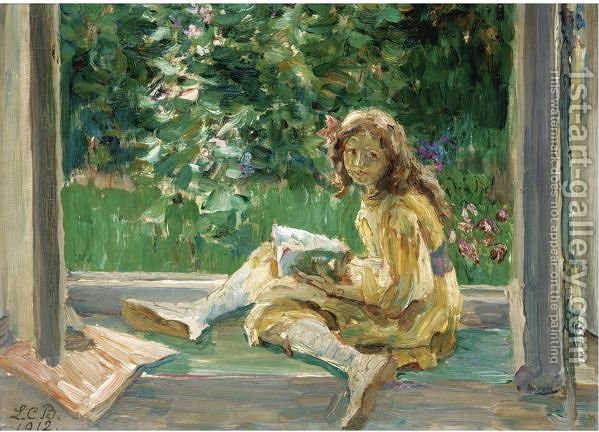 599x432 Young Girl Reading By A Window Marie Louise Catherine Breslau - Young Girl Reading Painting