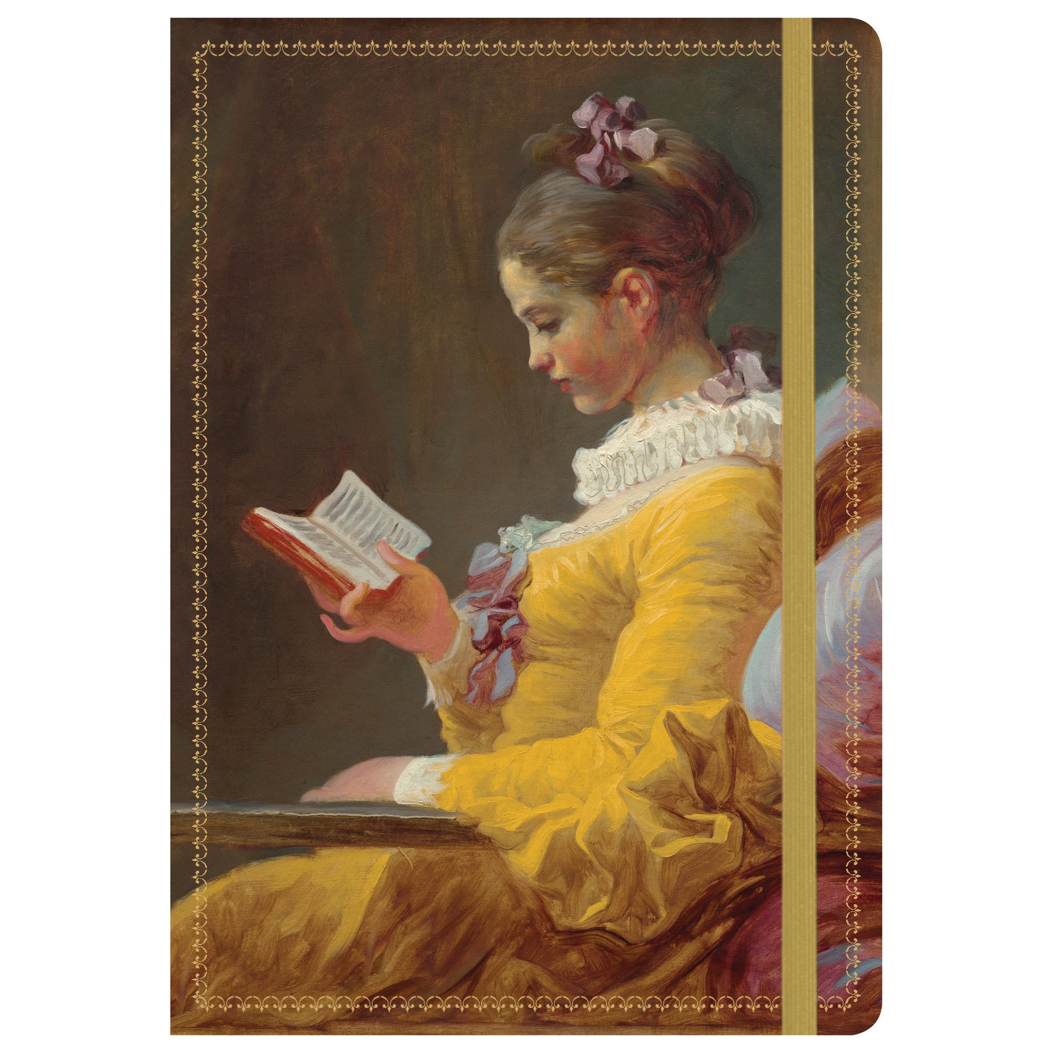 2048x2048 Nga Fragonard Young Girl Reading Gilded Journal Galison - Young Girl Reading Painting